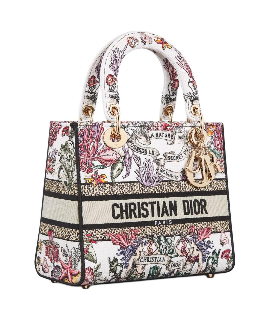 CHRISTIAN DIOR Мульти хлопковая сумка с короткими ручками, фото 4