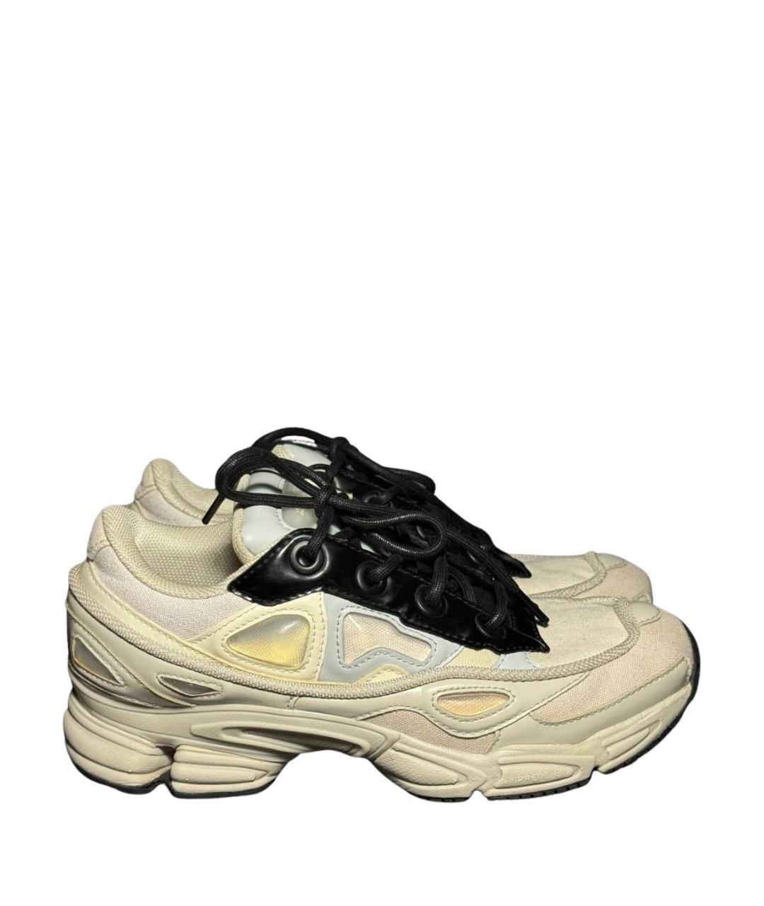 ADIDAS X RAF SIMONS Белые текстильные низкие кроссовки / кеды, фото 1