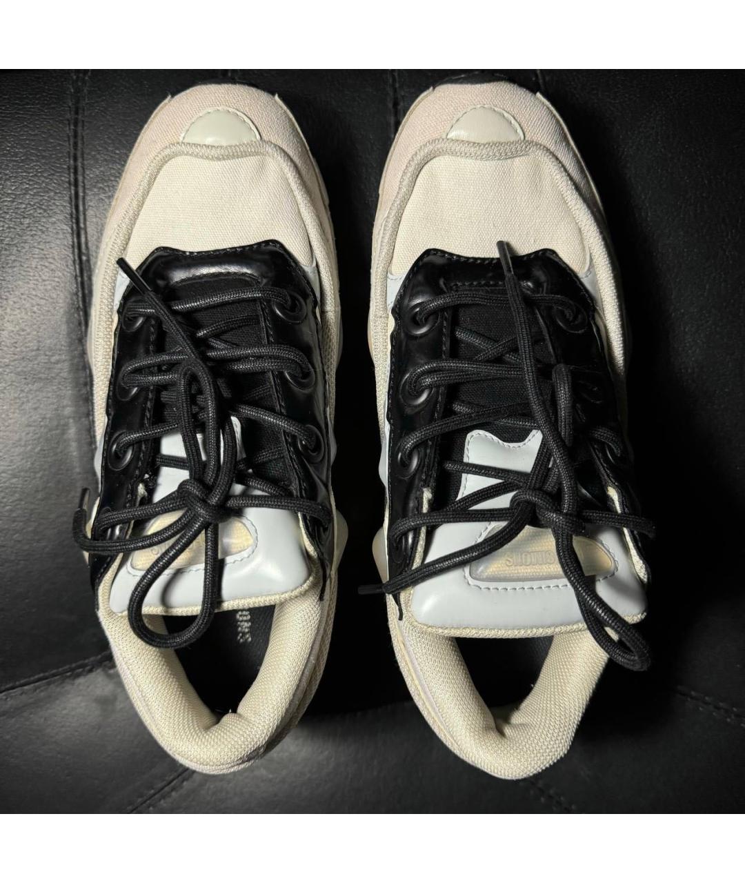 ADIDAS X RAF SIMONS Белые текстильные низкие кроссовки / кеды, фото 7