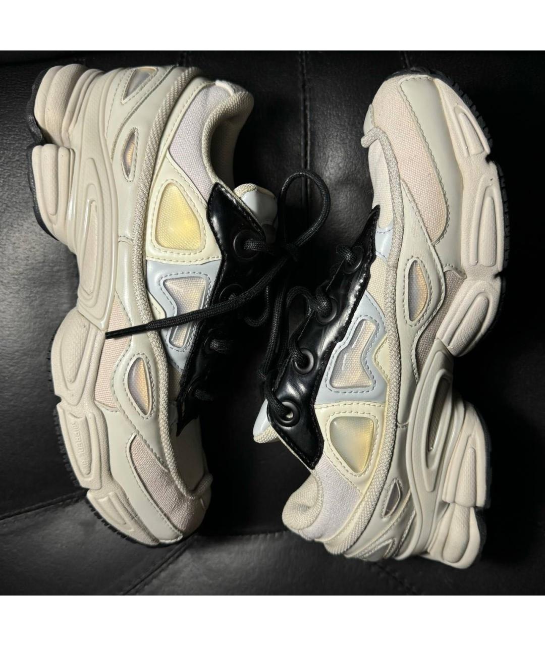 ADIDAS X RAF SIMONS Белые текстильные низкие кроссовки / кеды, фото 4