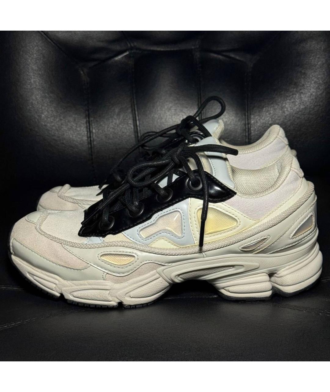 ADIDAS X RAF SIMONS Белые текстильные низкие кроссовки / кеды, фото 3