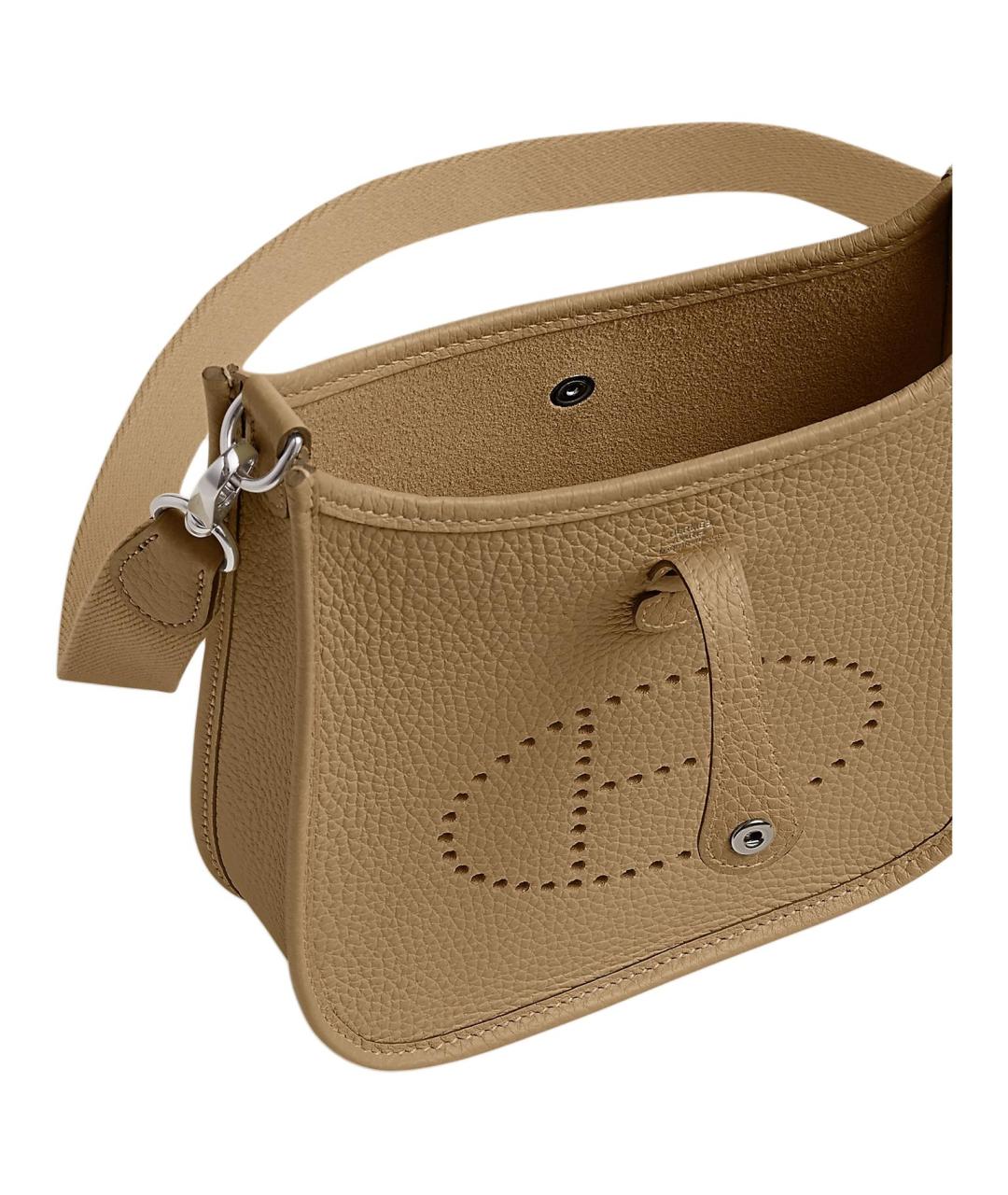 HERMES Коричневая кожаная сумка через плечо, фото 4