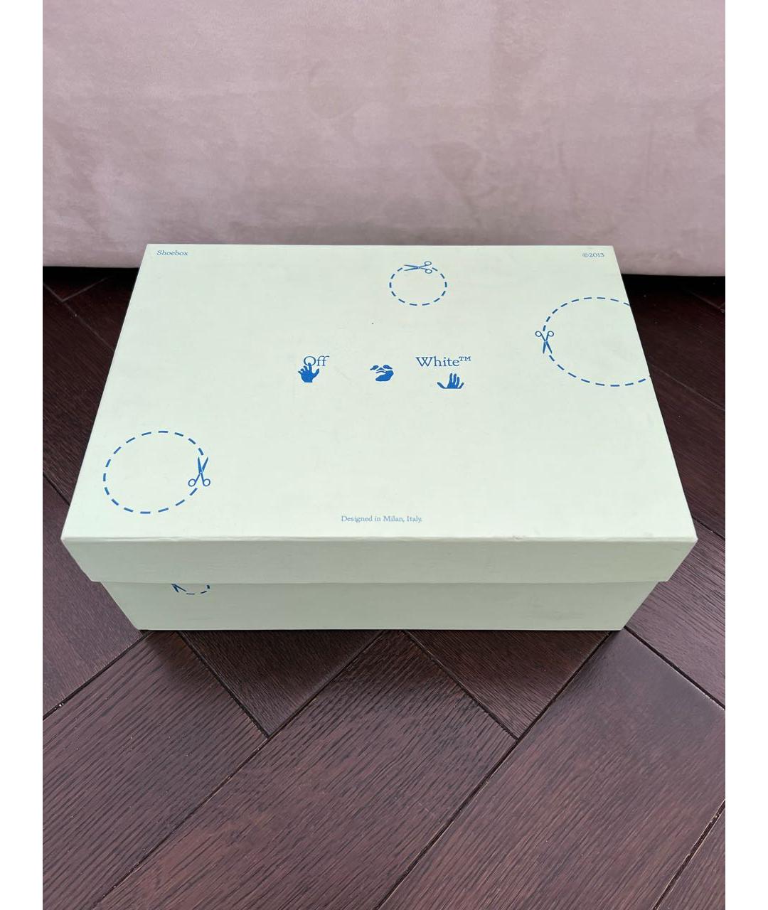 OFF-WHITE Белые кожаные низкие кроссовки / кеды, фото 7