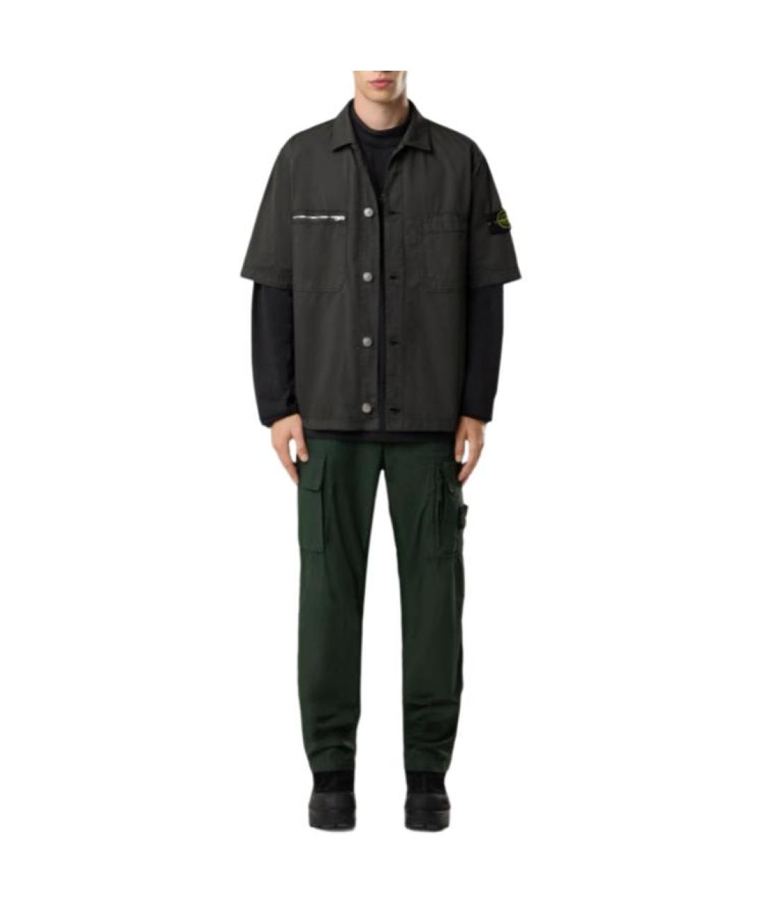 STONE ISLAND Серая классическая рубашка, фото 3