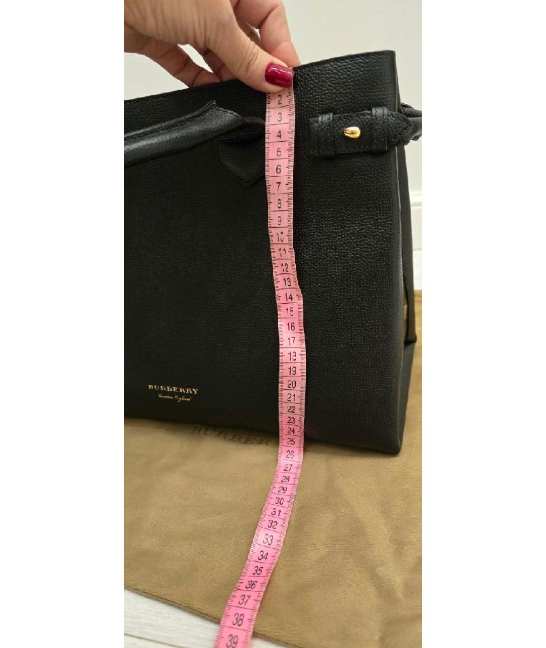 BURBERRY Черная кожаная сумка через плечо, фото 7