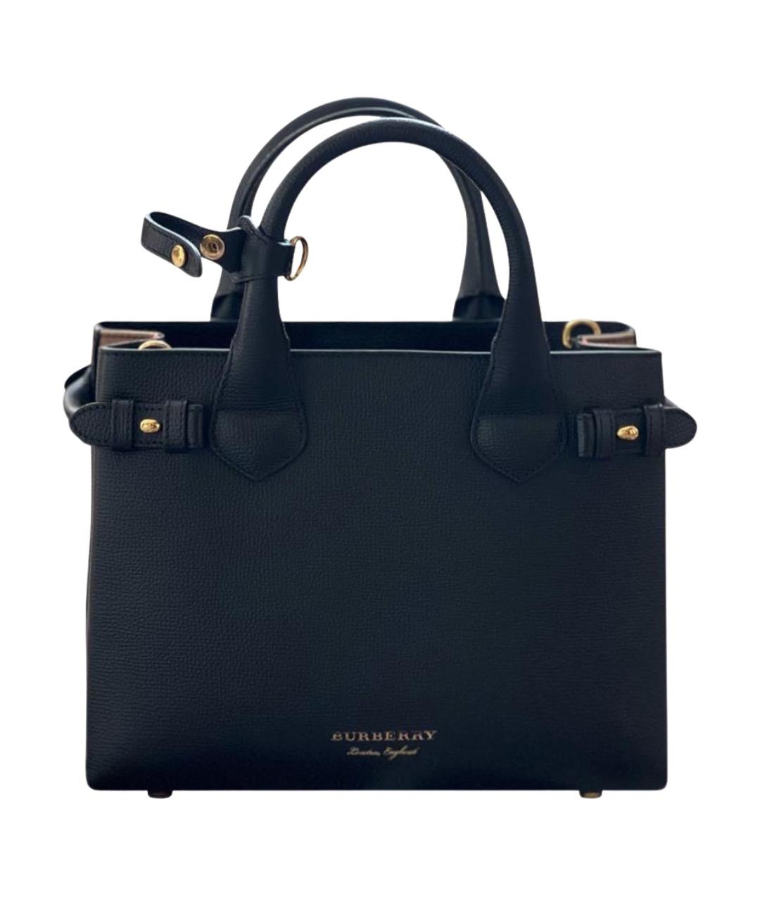 BURBERRY Черная кожаная сумка через плечо, фото 1