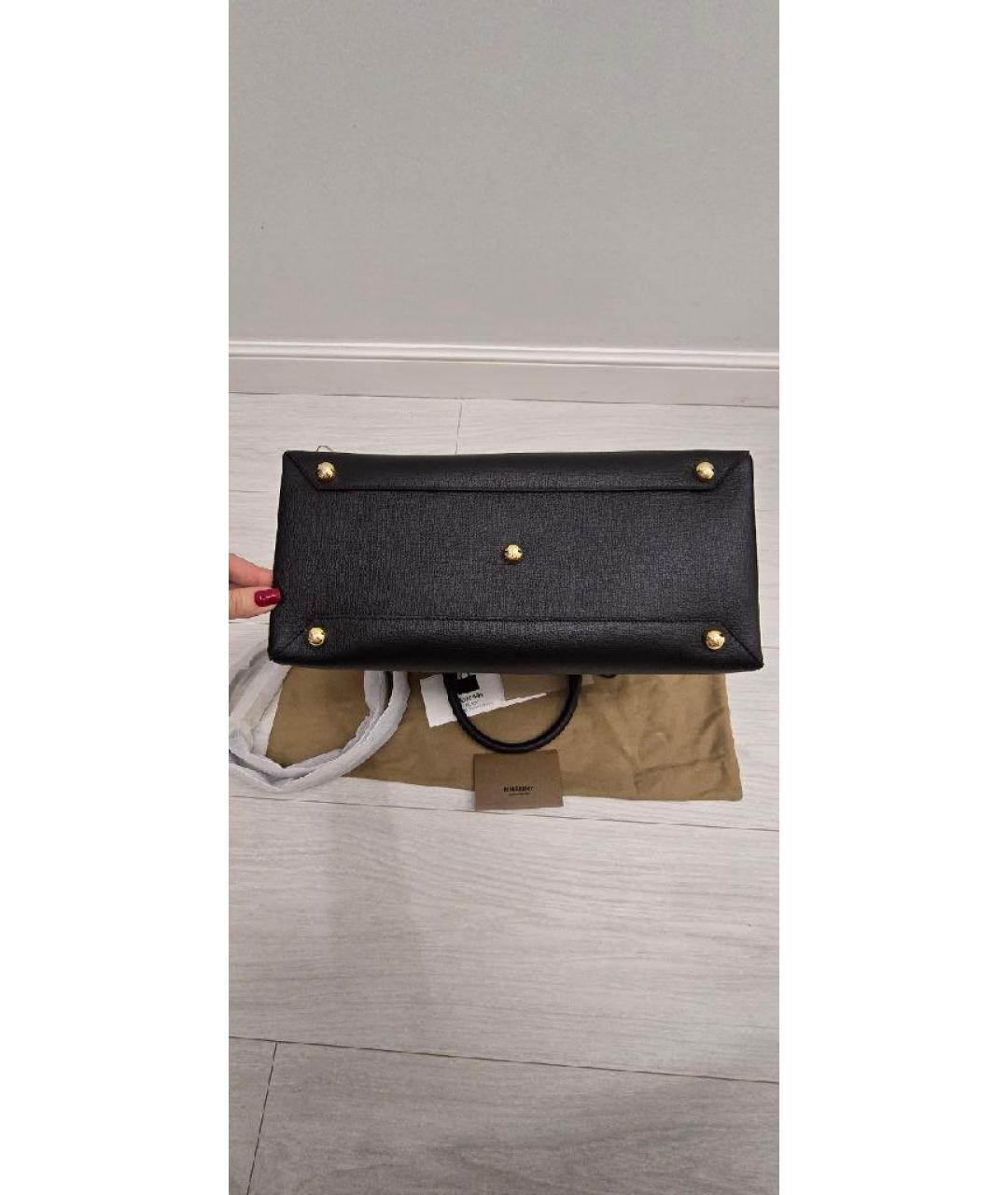 BURBERRY Черная кожаная сумка через плечо, фото 4