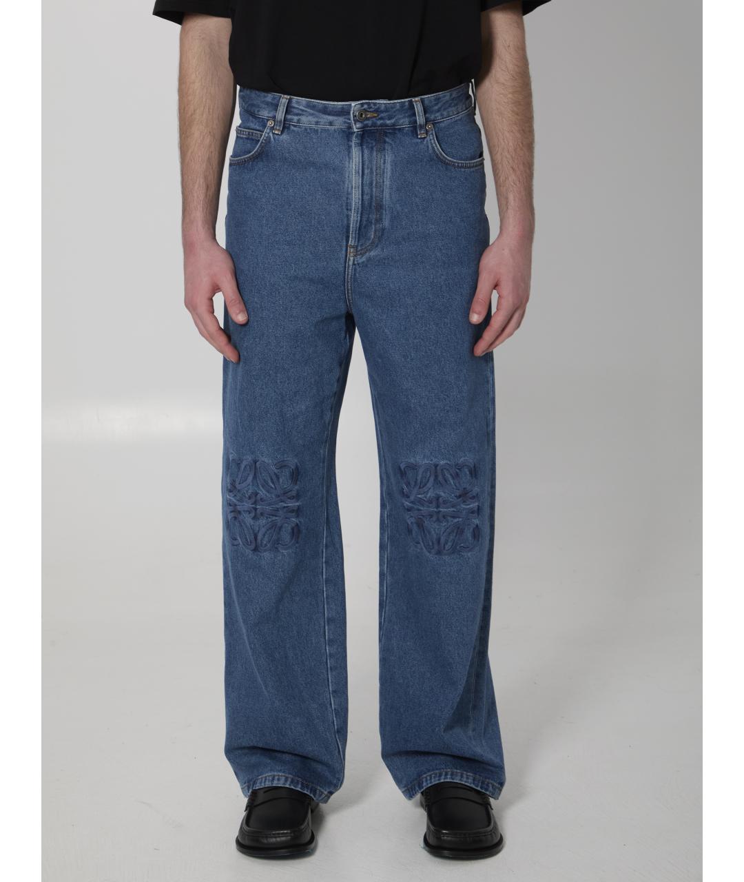 LOEWE Синие хлопковые прямые джинсы, фото 5