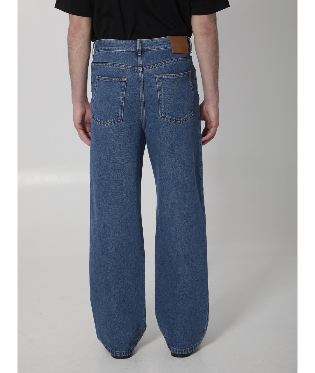 LOEWE Синие хлопковые прямые джинсы, фото 4