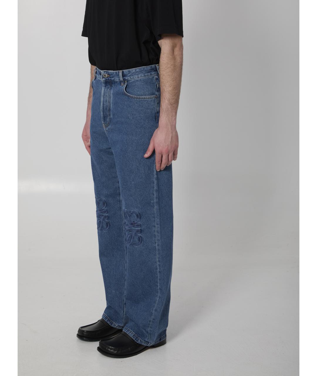 LOEWE Синие хлопковые прямые джинсы, фото 2