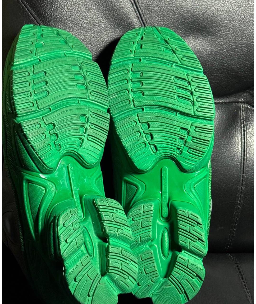 ADIDAS X RAF SIMONS Зеленые текстильные низкие кроссовки / кеды, фото 8