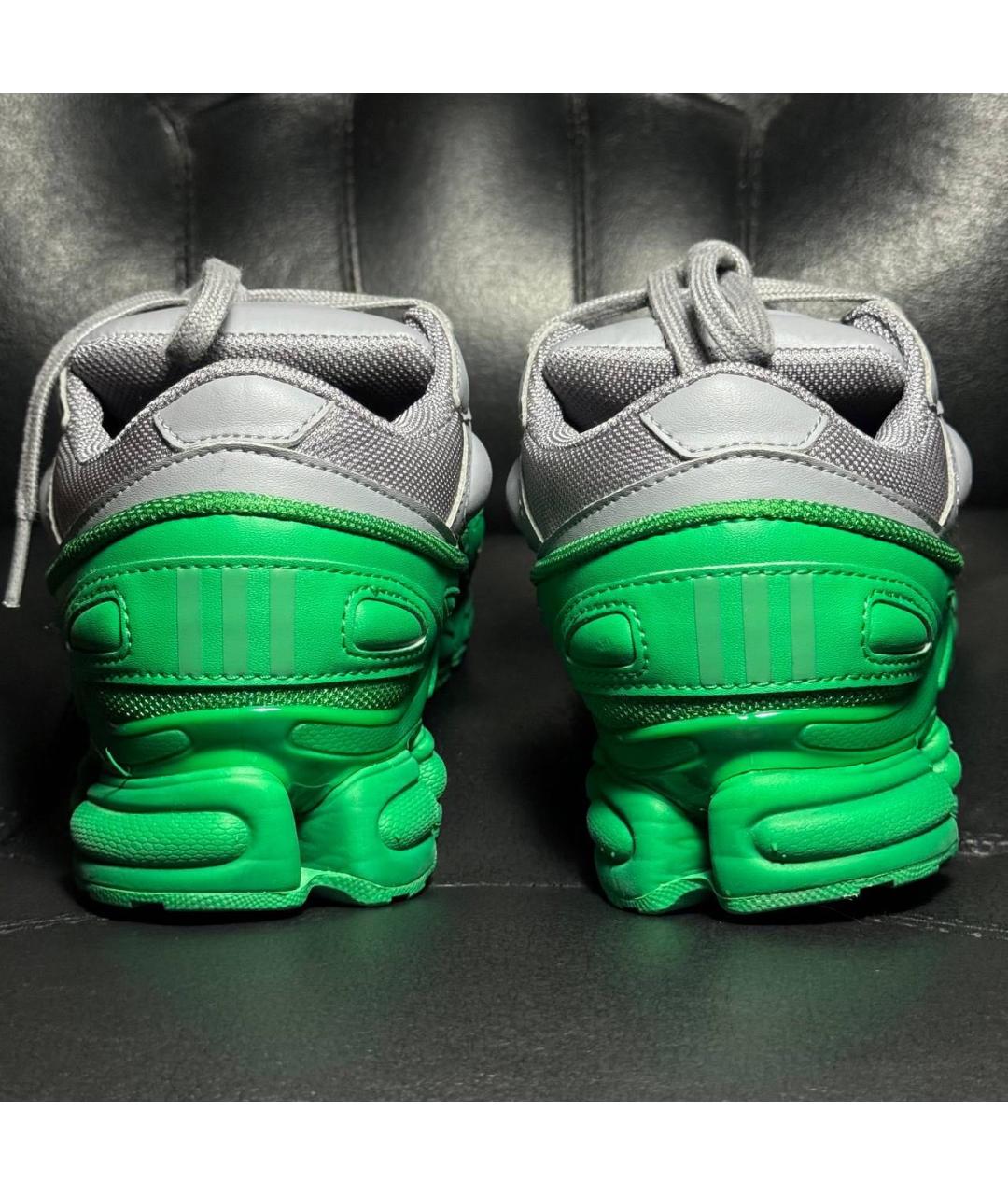 ADIDAS X RAF SIMONS Зеленые текстильные низкие кроссовки / кеды, фото 2