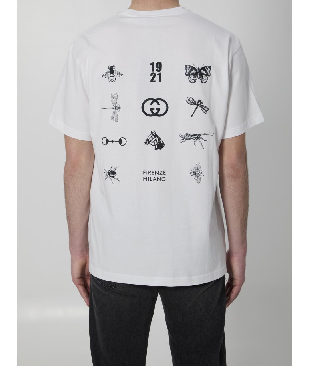 GUCCI Белая хлопковая футболка, фото 4