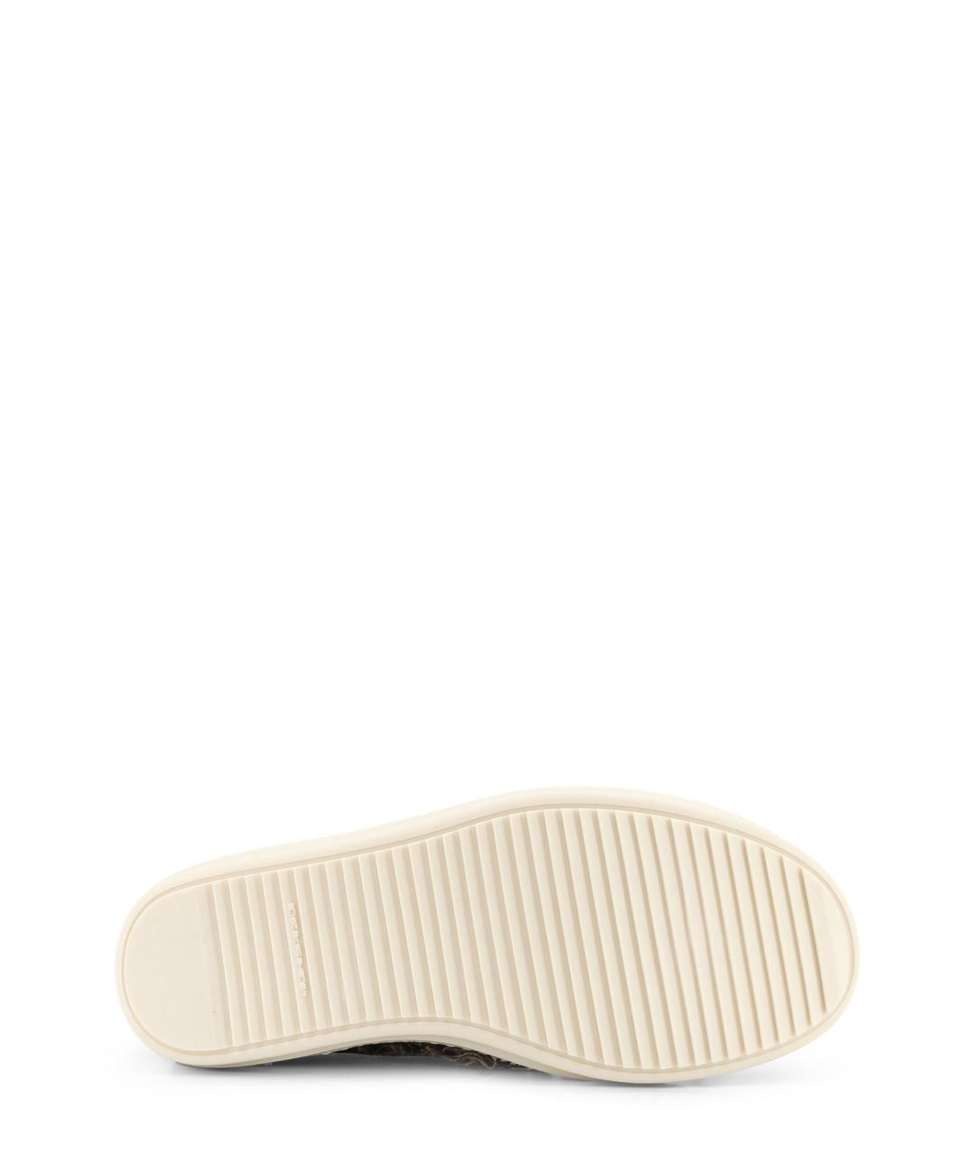 RICK OWENS DRKSHDW Серые текстильные низкие кроссовки / кеды, фото 4