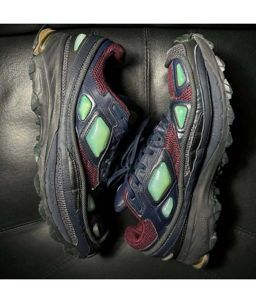 ADIDAS X RAF SIMONS Красные текстильные высокие кроссовки / кеды, фото 4