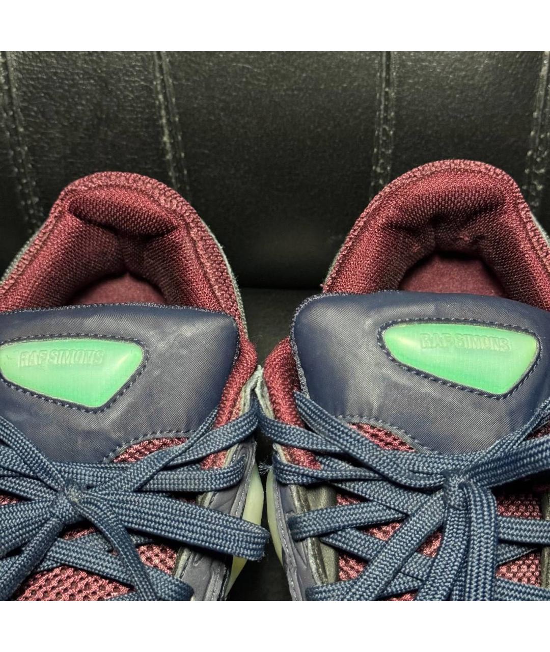 ADIDAS X RAF SIMONS Красные текстильные высокие кроссовки / кеды, фото 8