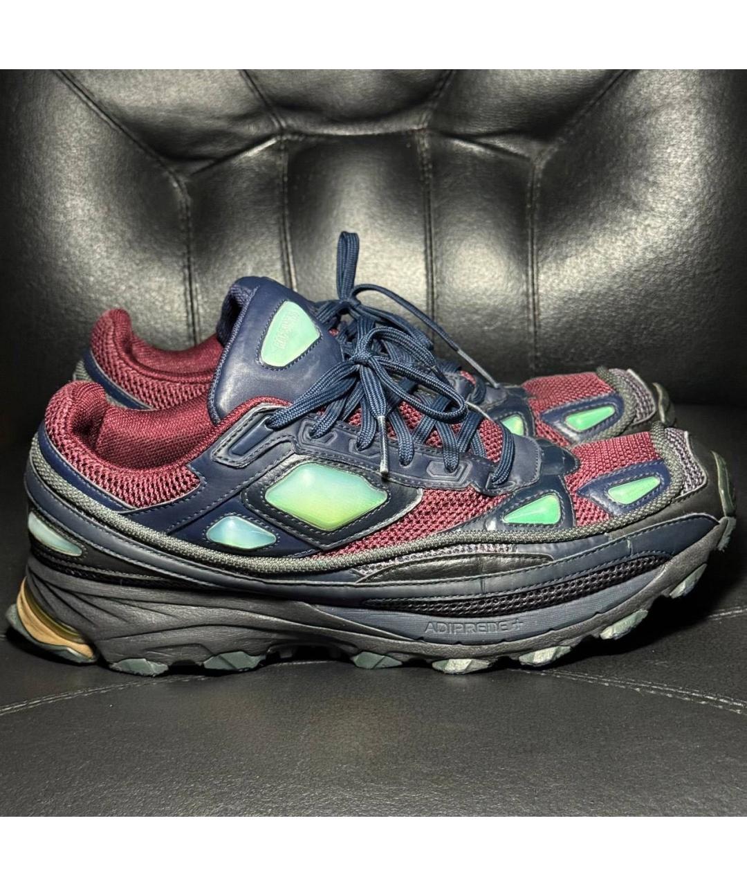 ADIDAS X RAF SIMONS Красные текстильные высокие кроссовки / кеды, фото 9