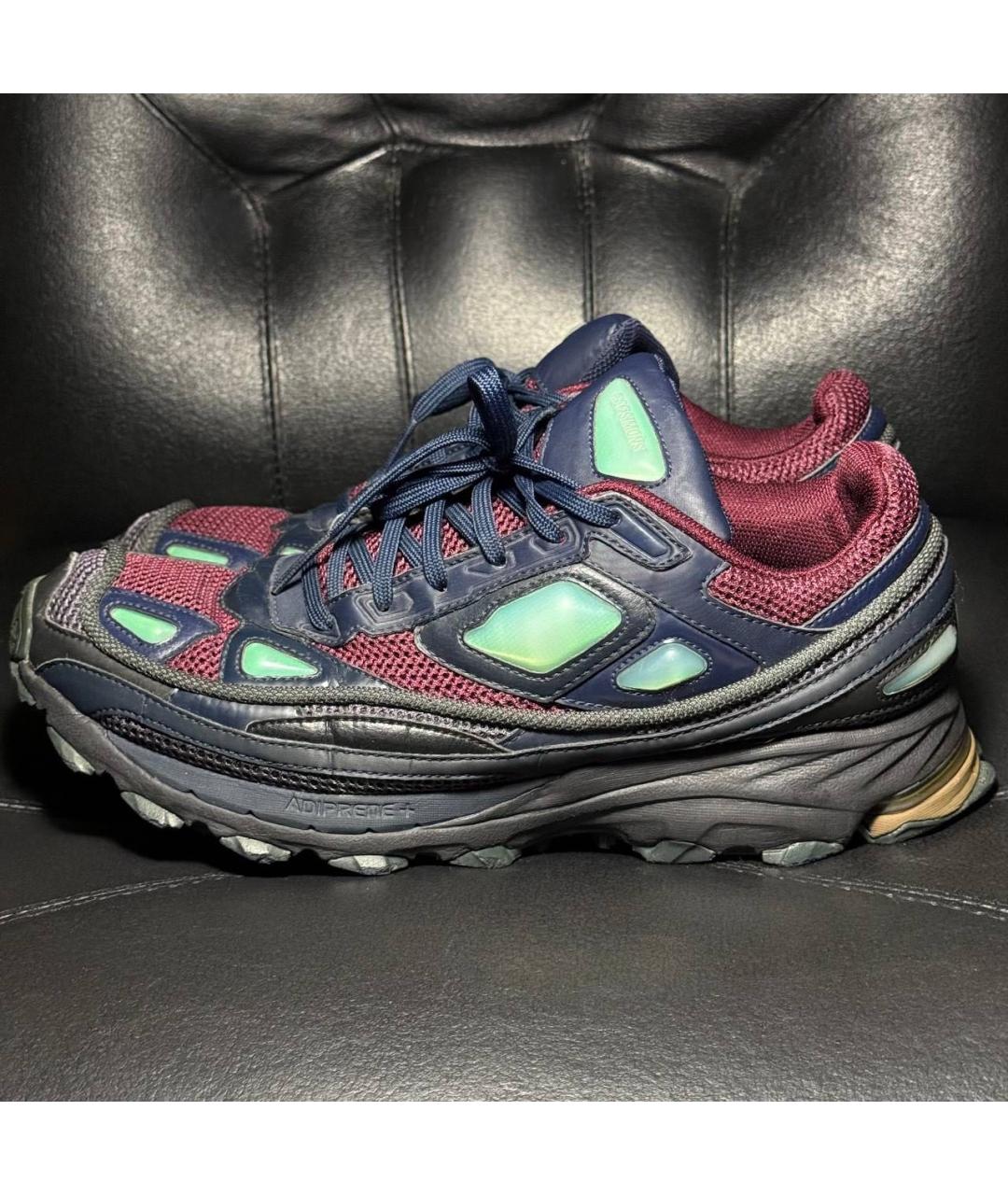 ADIDAS X RAF SIMONS Красные текстильные высокие кроссовки / кеды, фото 3