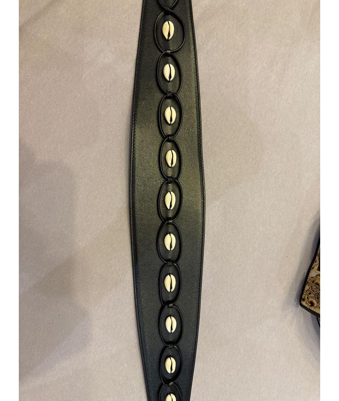 ALAIA Черный кожаный ремень, фото 4