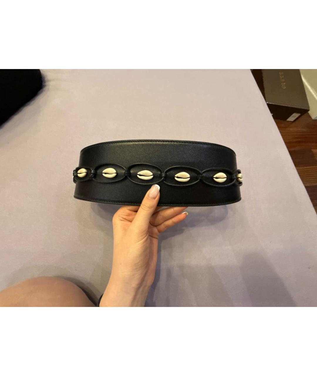 ALAIA Черный кожаный ремень, фото 6