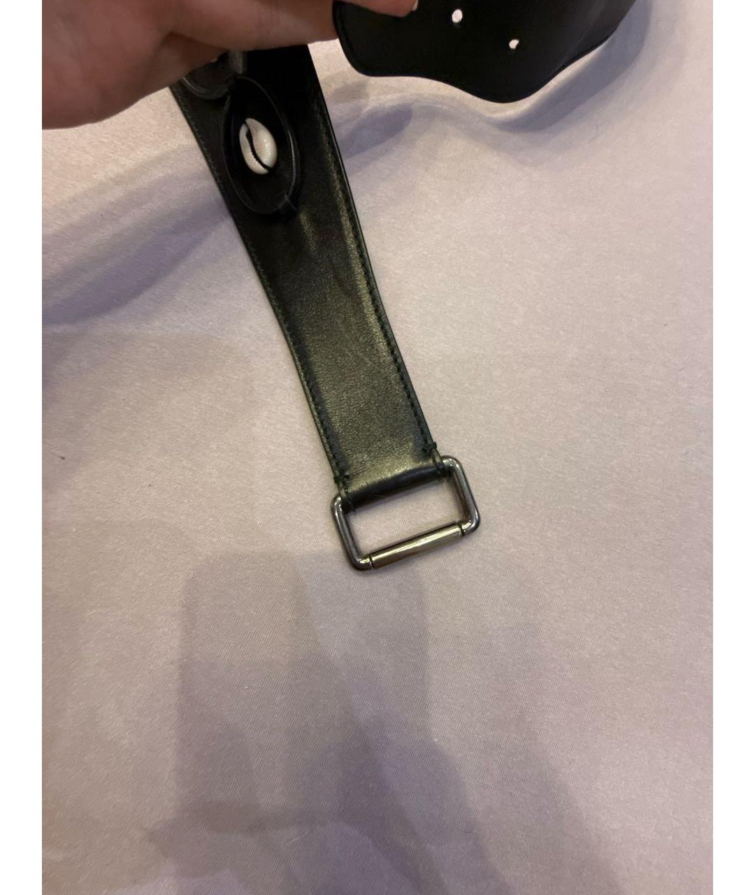 ALAIA Черный кожаный ремень, фото 2
