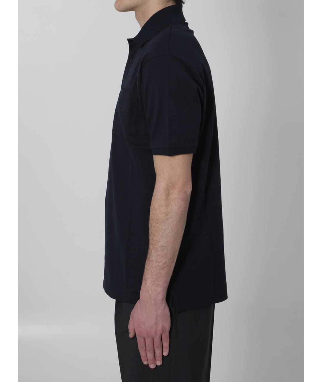 GUCCI Синее хлопковое поло с коротким рукавом, фото 3