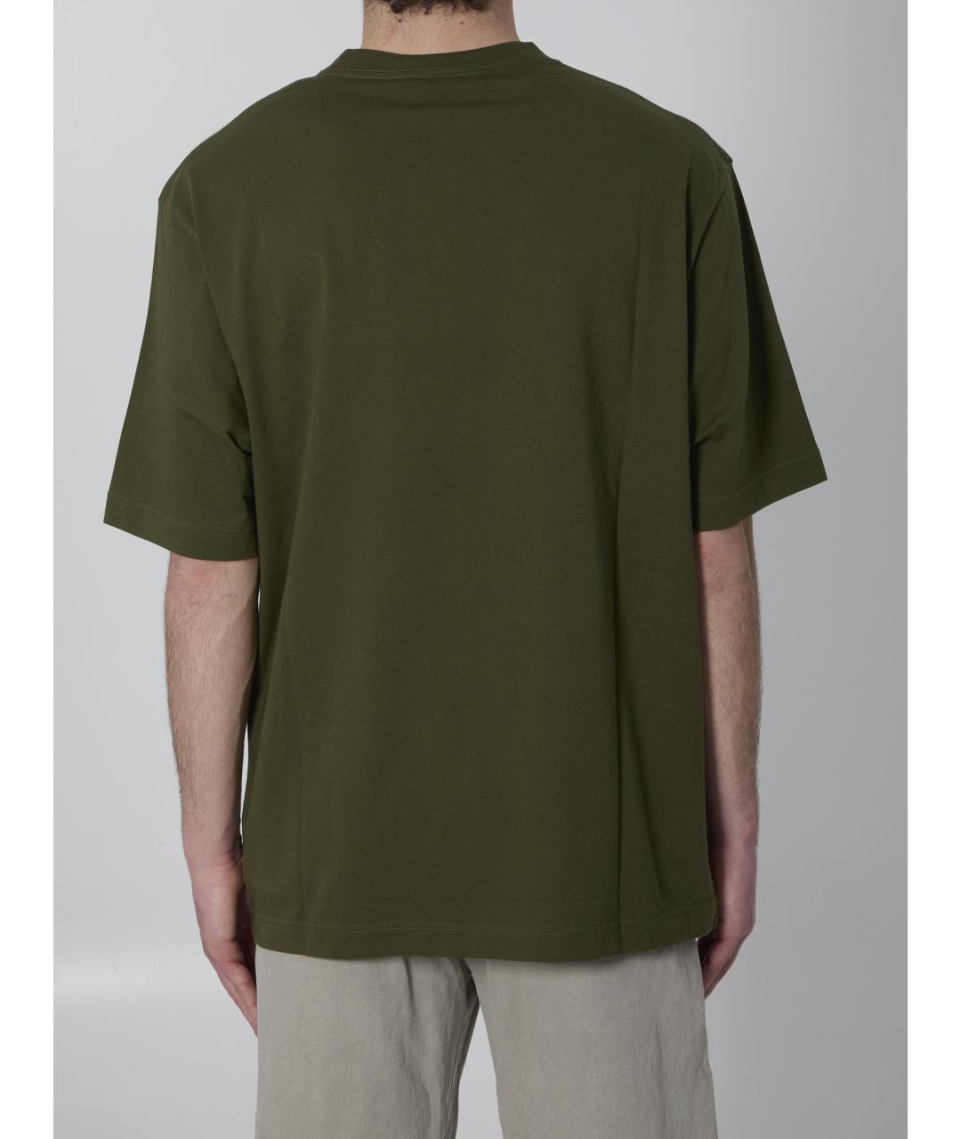 GUCCI Зеленая хлопковая футболка, фото 4