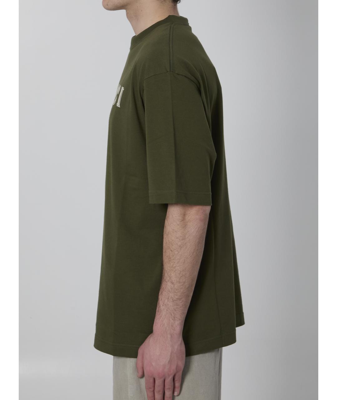 GUCCI Зеленая хлопковая футболка, фото 3