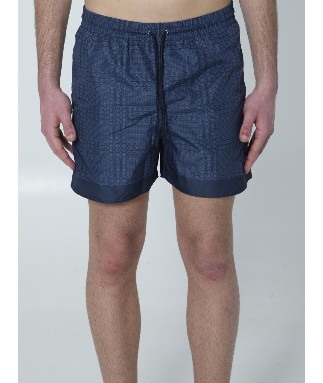 GUCCI Синие полиэстеровые плавки, фото 2