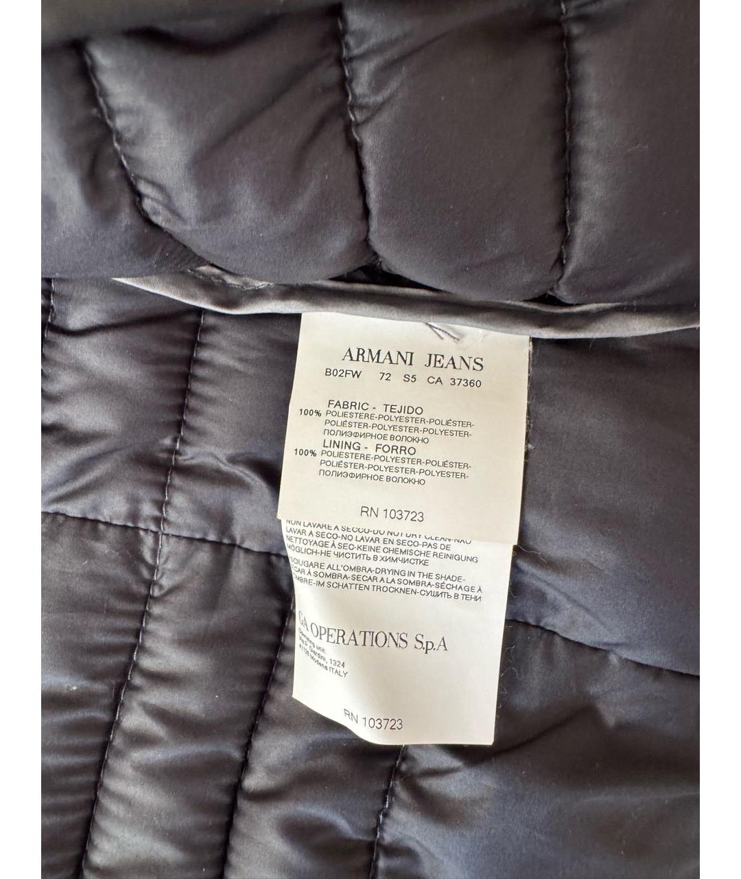 ARMANI JEANS Серая полиэстеровая куртка, фото 6
