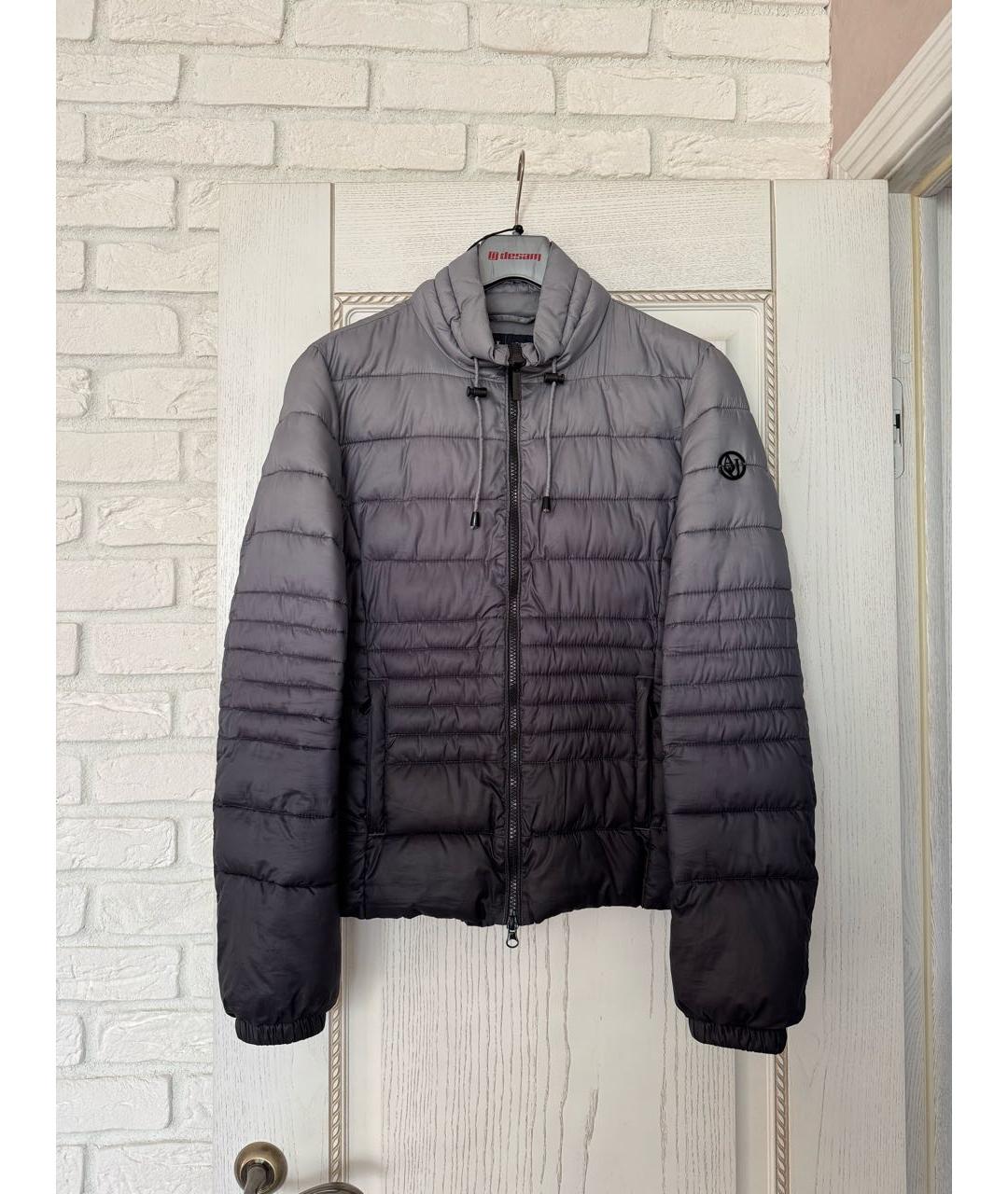 ARMANI JEANS Серая полиэстеровая куртка, фото 8