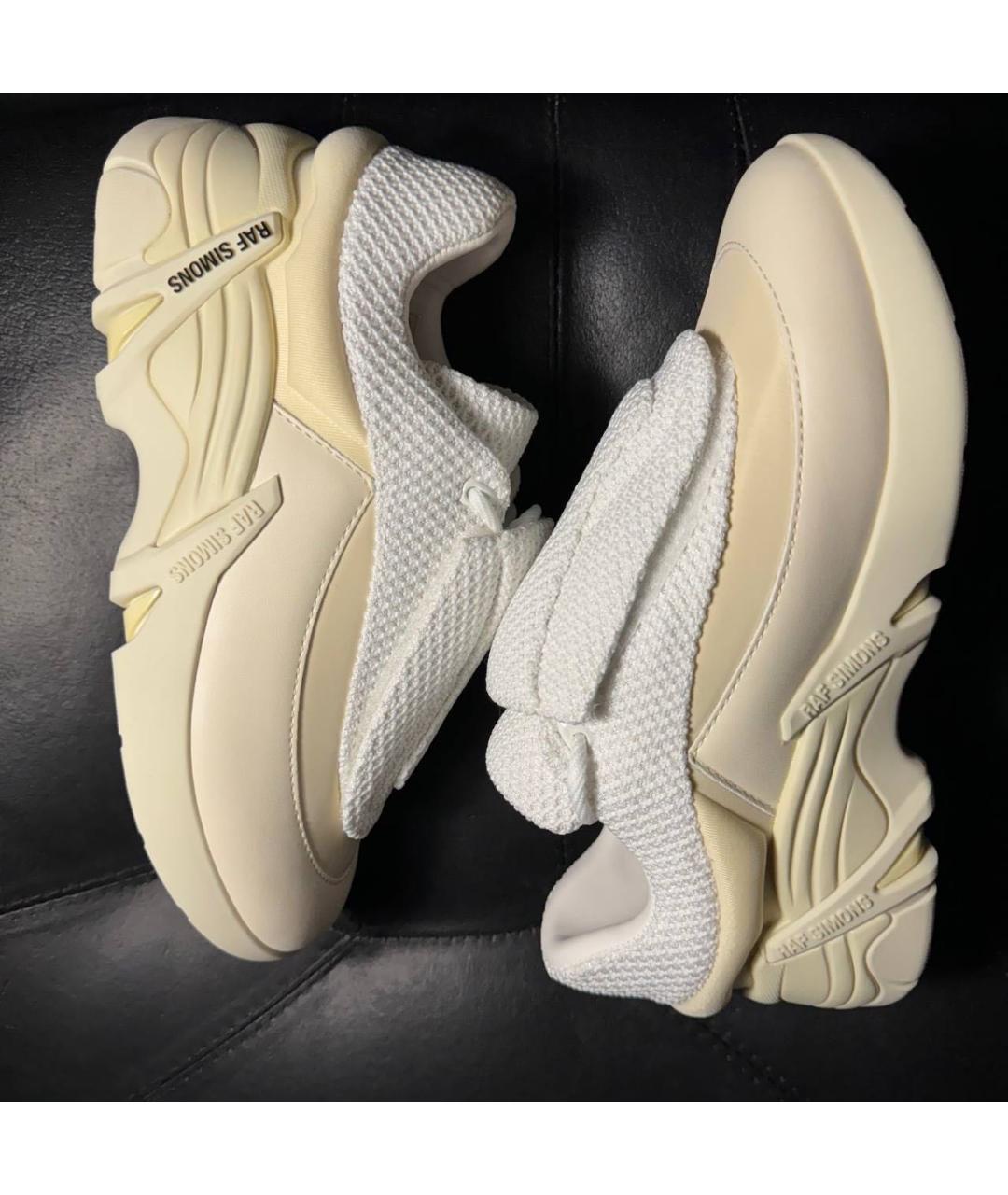 RAF SIMONS Белые текстильные кроссовки, фото 4