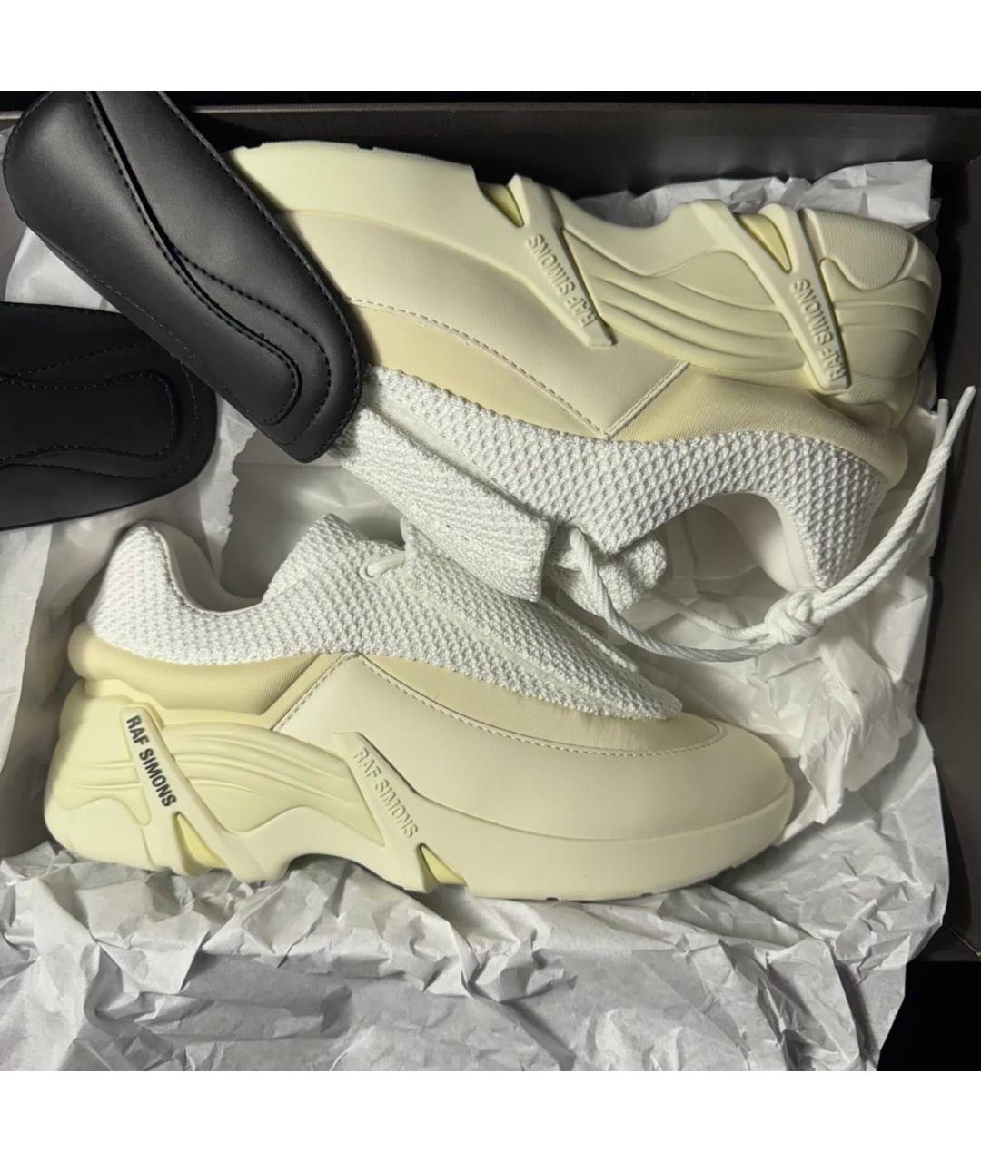 RAF SIMONS Белые текстильные кроссовки, фото 7