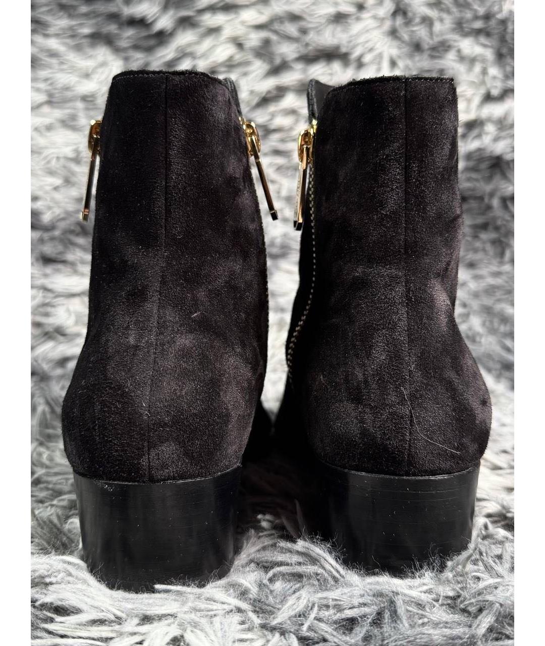 BALMAIN Черные высокие ботинки из искусственной кожи, фото 4