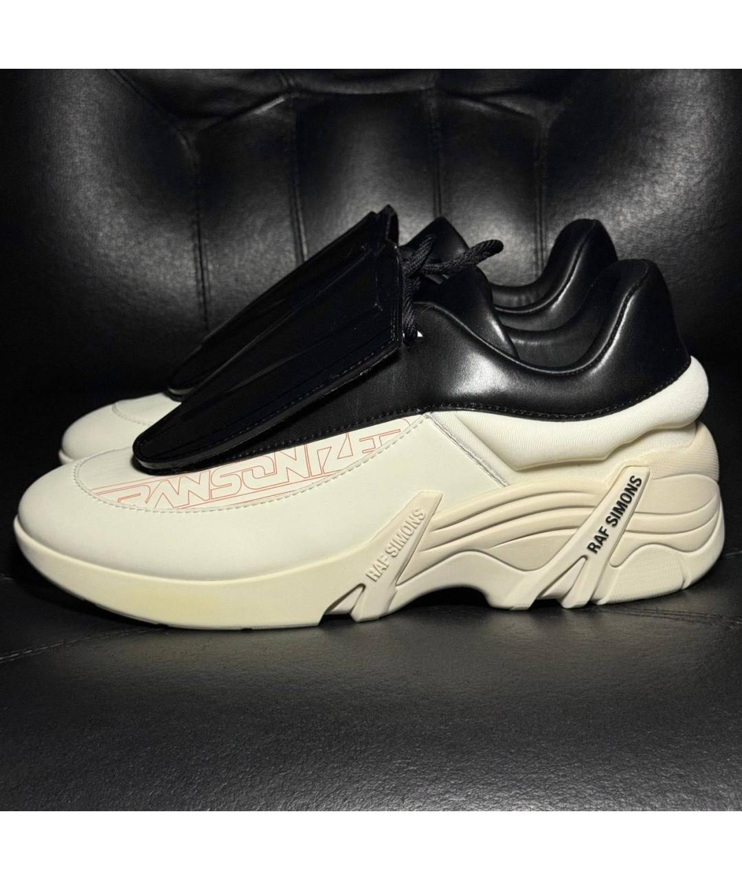 RAF SIMONS Белые текстильные низкие кроссовки / кеды, фото 3