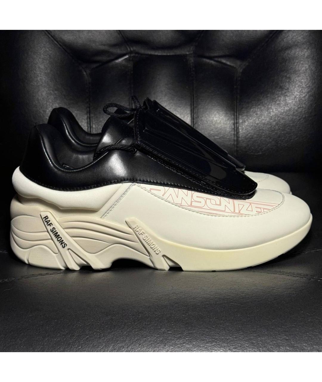 RAF SIMONS Белые текстильные низкие кроссовки / кеды, фото 9