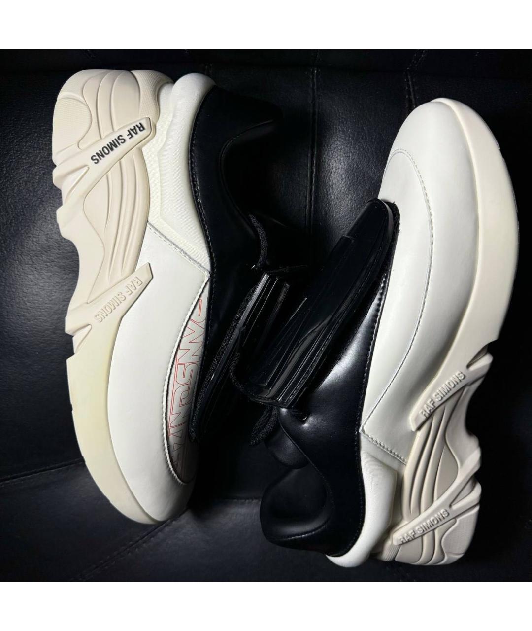 RAF SIMONS Белые текстильные низкие кроссовки / кеды, фото 4