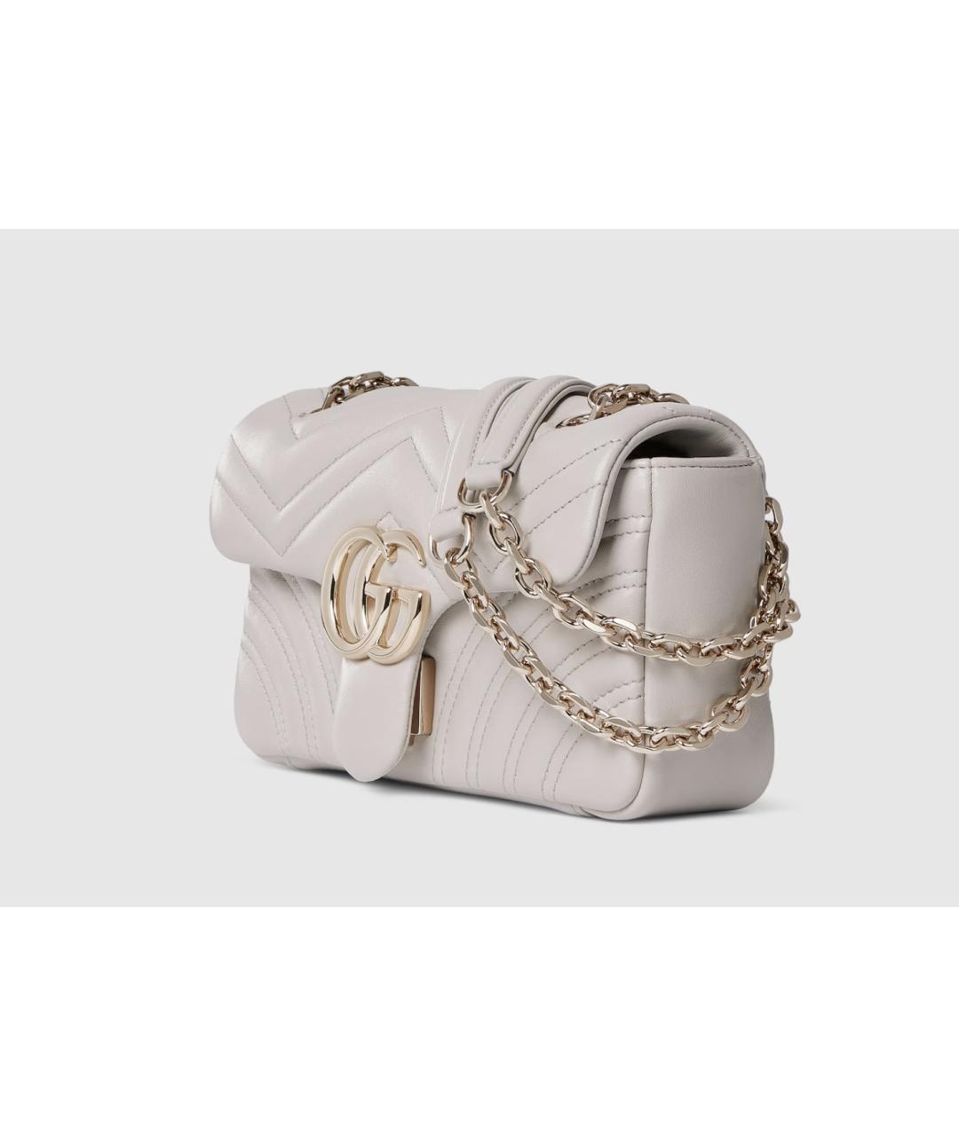 GUCCI Серая кожаная сумка через плечо, фото 2