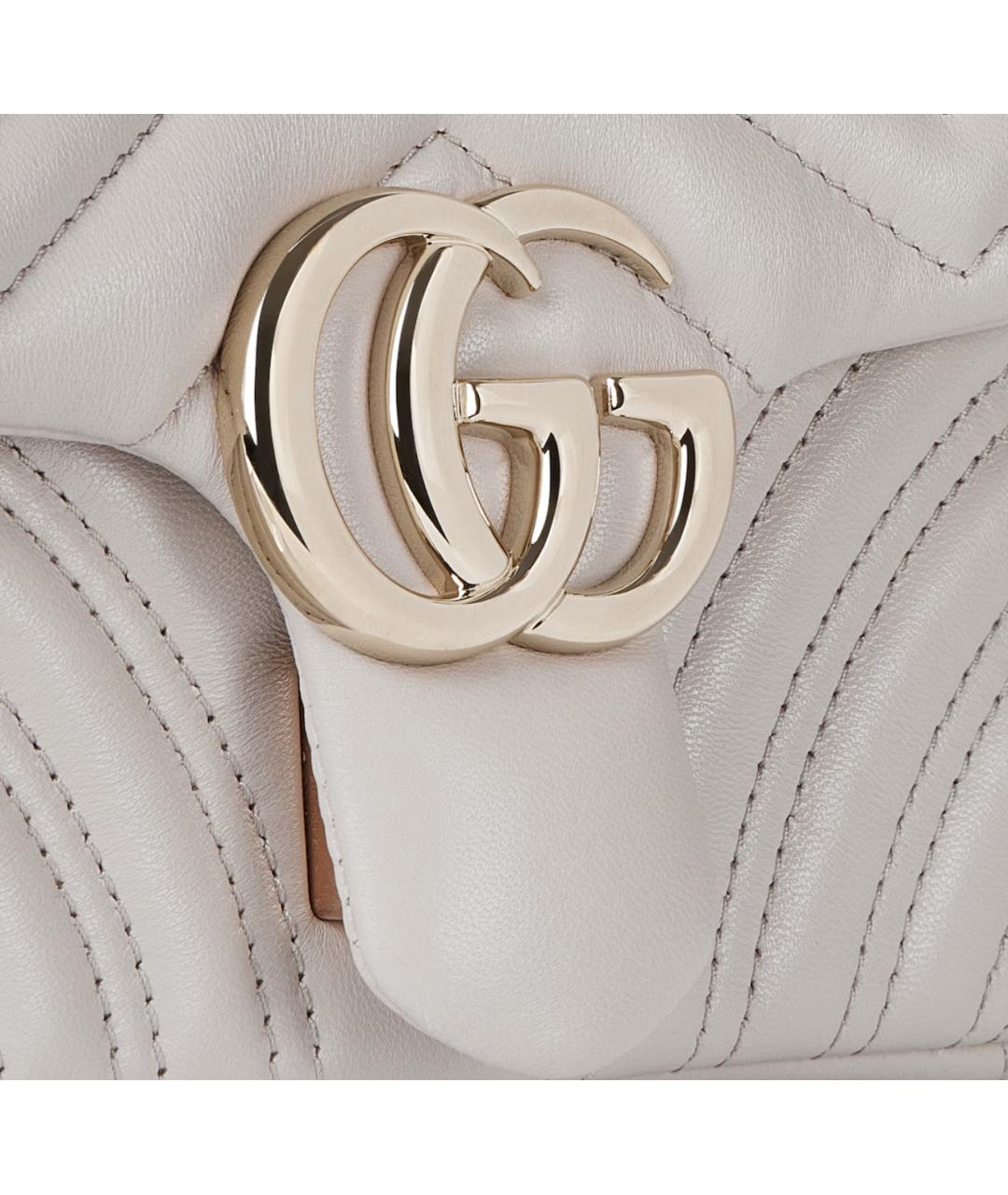 GUCCI Серая кожаная сумка через плечо, фото 5