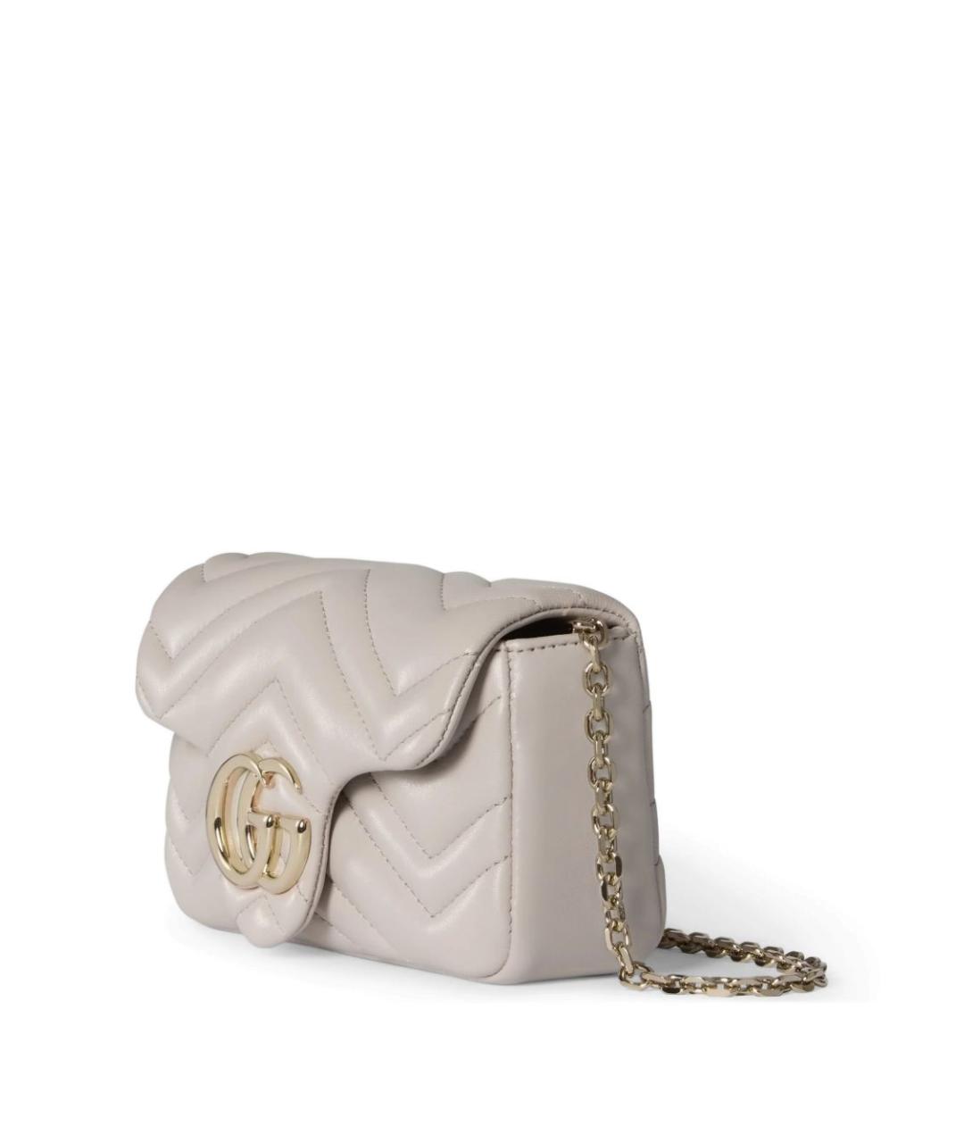 GUCCI Бежевая кожаная сумка через плечо, фото 2