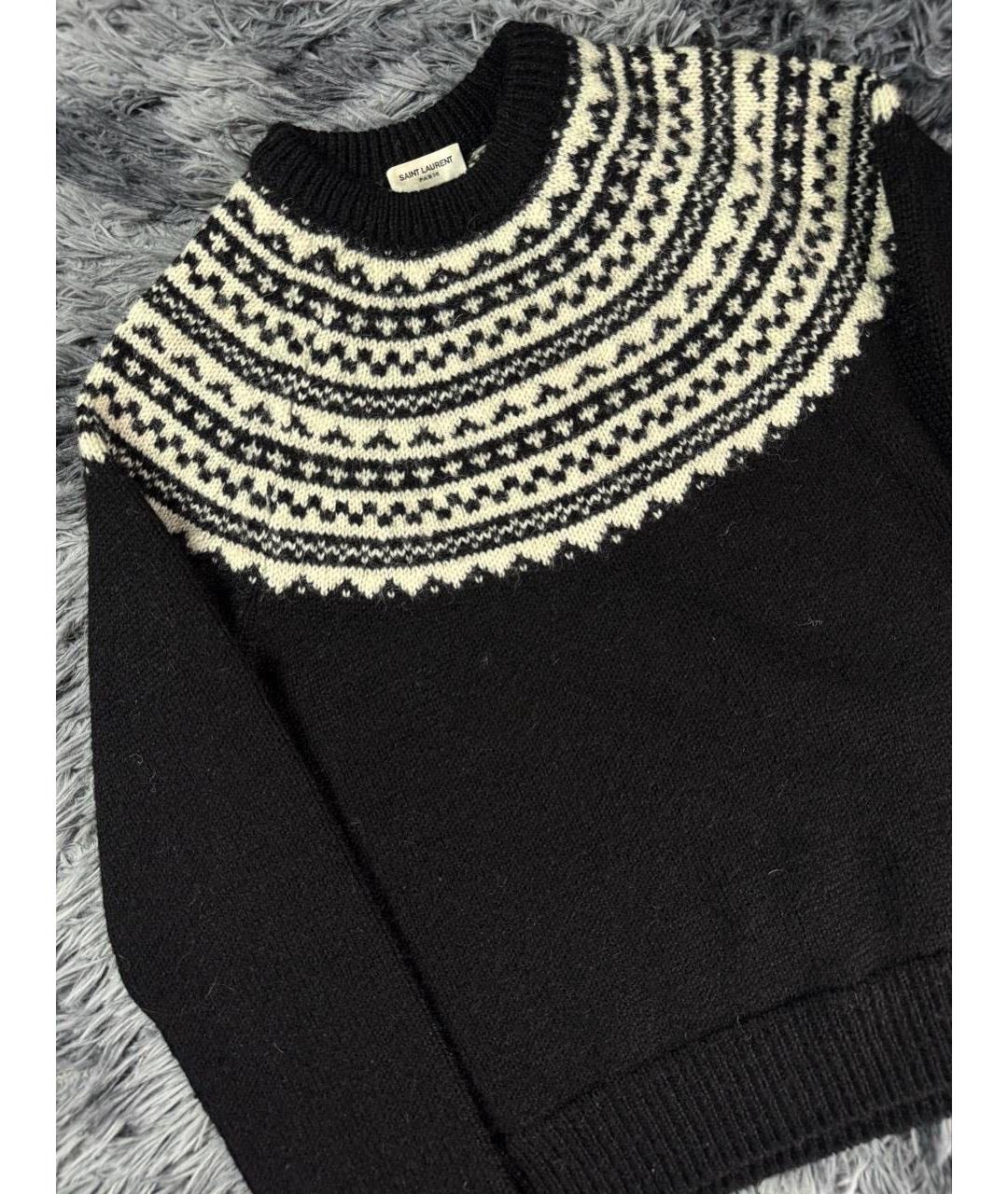 SAINT LAURENT Черный шерстяной джемпер / свитер, фото 4