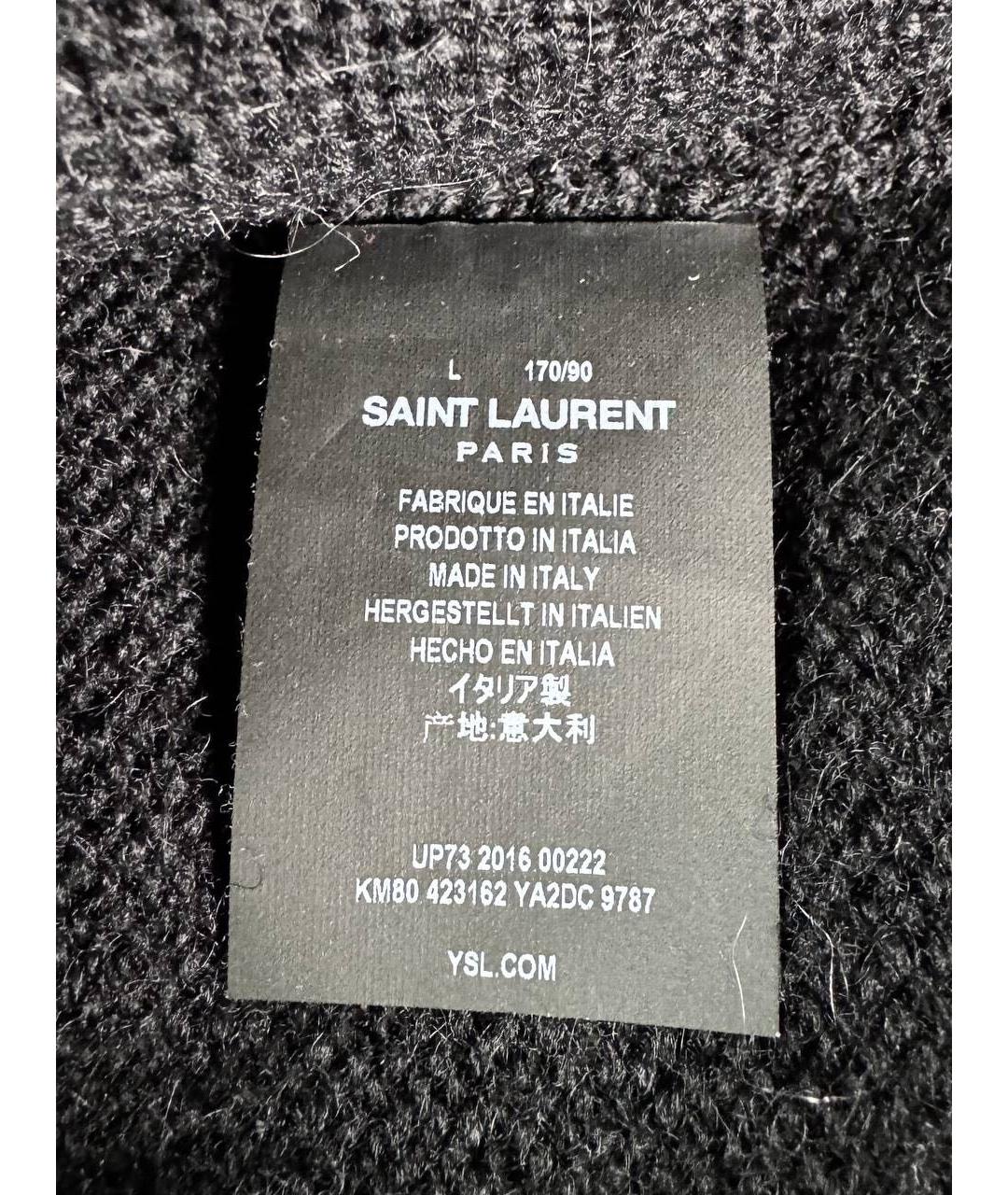 SAINT LAURENT Черный шерстяной джемпер / свитер, фото 6