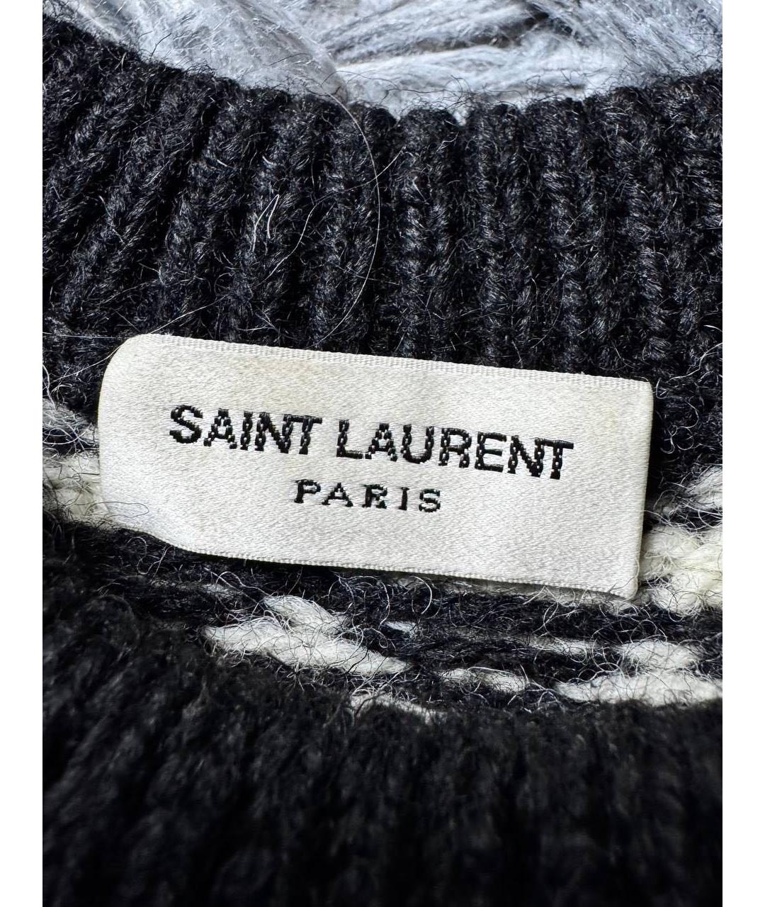 SAINT LAURENT Черный шерстяной джемпер / свитер, фото 5