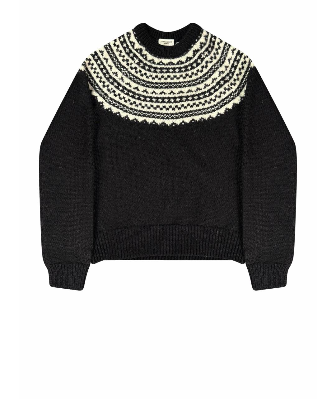 SAINT LAURENT Черный шерстяной джемпер / свитер, фото 1