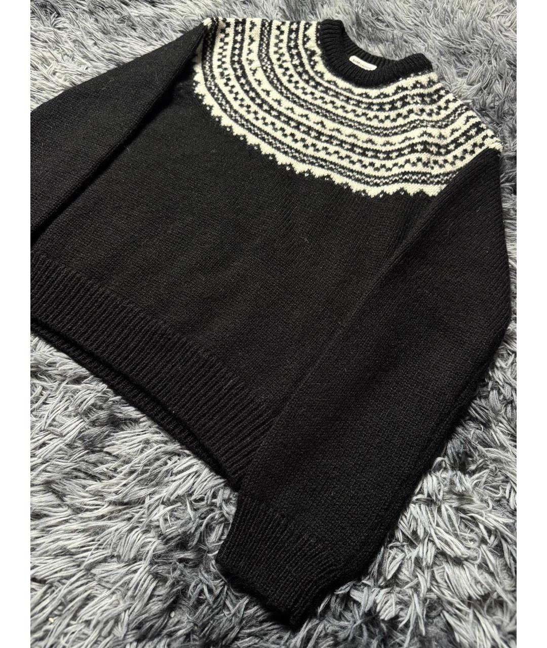 SAINT LAURENT Черный шерстяной джемпер / свитер, фото 8