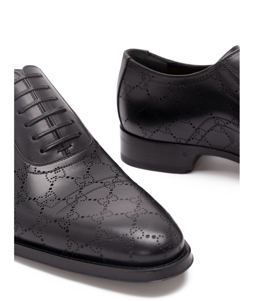 GUCCI Черные кожаные туфли, фото 5