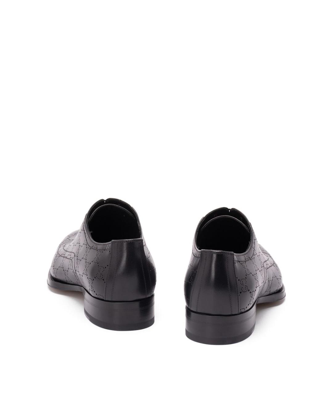 GUCCI Черные кожаные туфли, фото 2