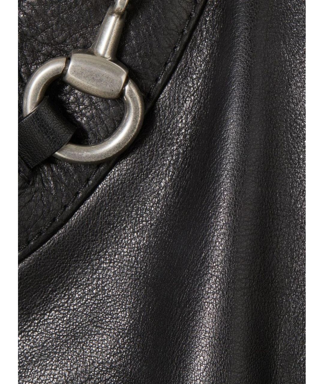 GUCCI Черная кожаная куртка, фото 4