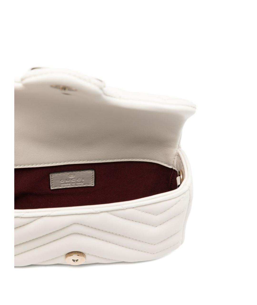 GUCCI Белая кожаная сумка через плечо, фото 2