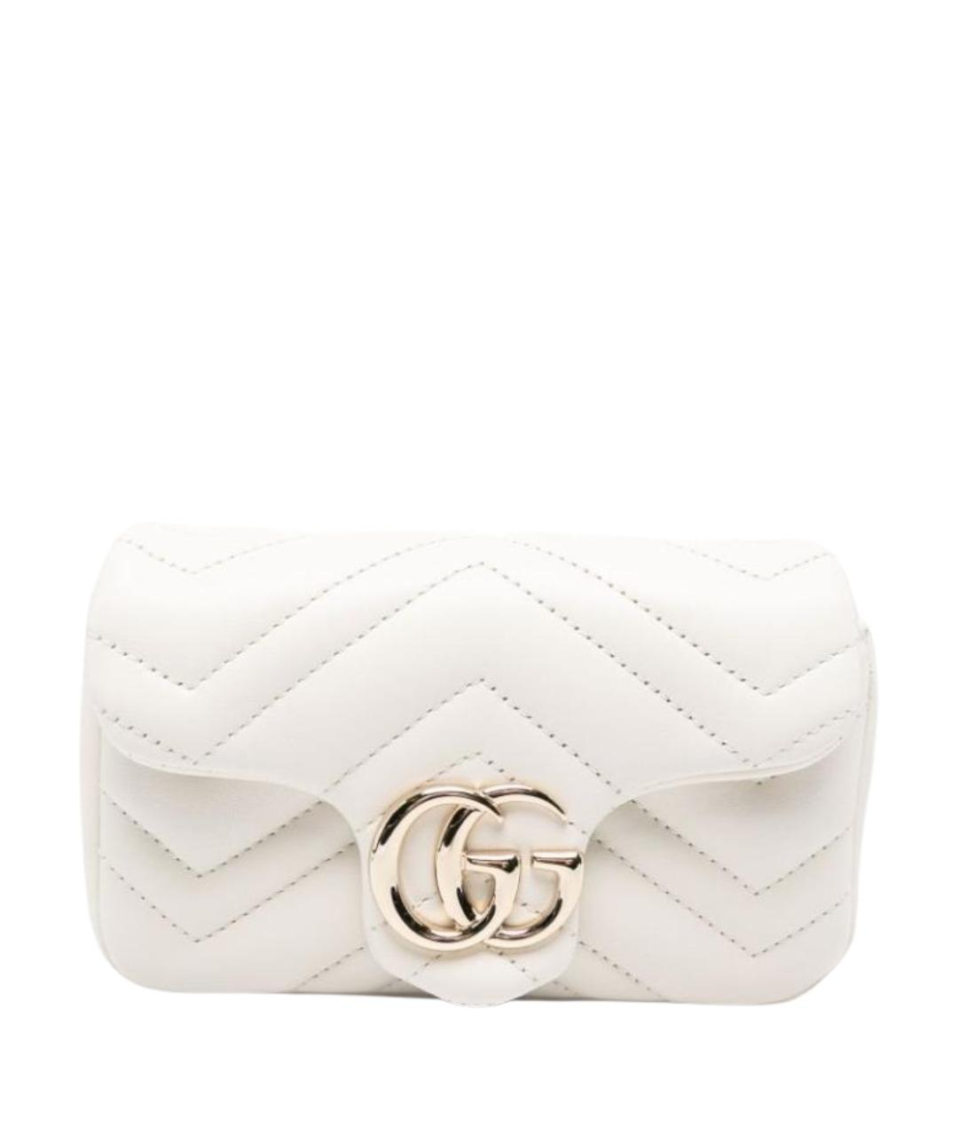 GUCCI Белая кожаная сумка через плечо, фото 1